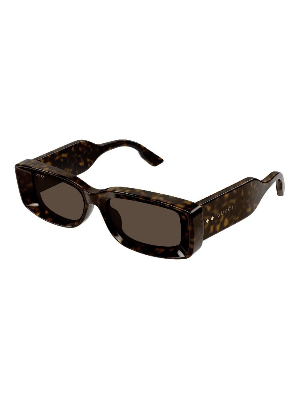 New Gucci Women's Sunglasses Havana Square Brown Lens Acetate Frame GG1528S 002